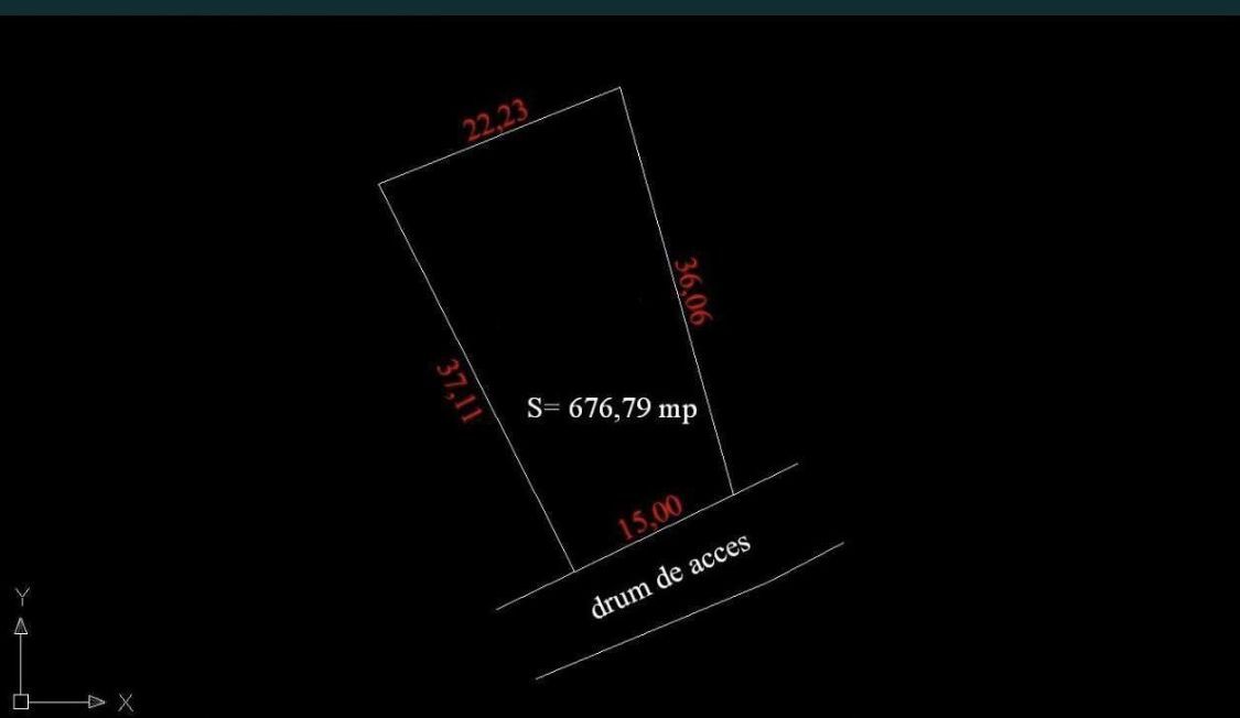 Teren intravilan,676 mp, zona strazii Dara