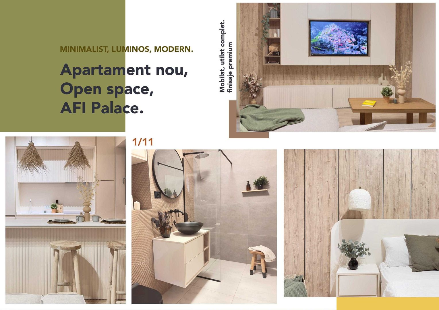 Apartament Nou, Open Space, Minimalist, Finisaje Premium-Exigent Plaza