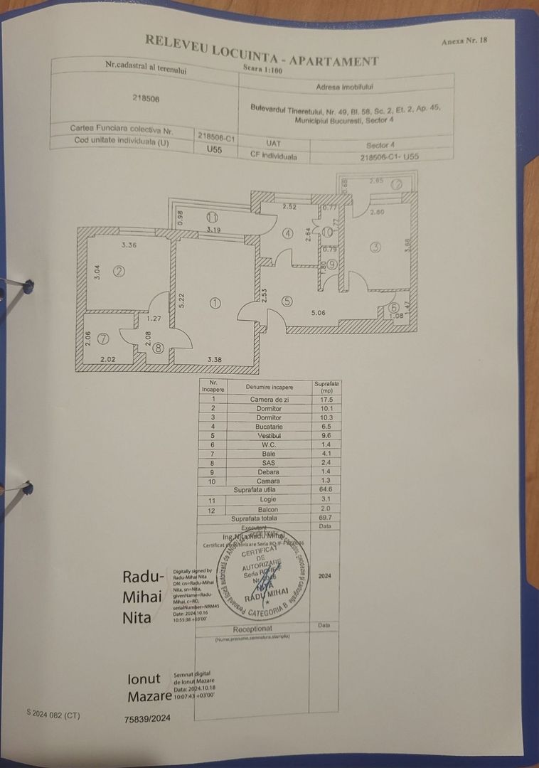 Apartament cu trei camere