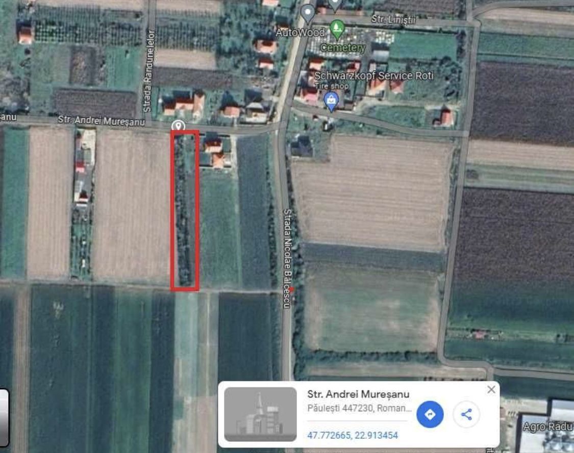 De vanzare teren intravilan Paulesti 40 ari