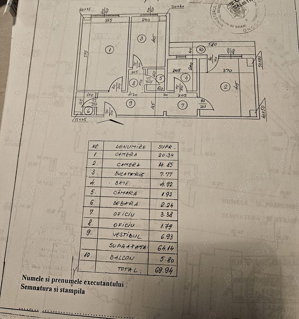 B-dul Unirii, Tribunal, 2 camere decomandate, bloc monolit, direct proprietar