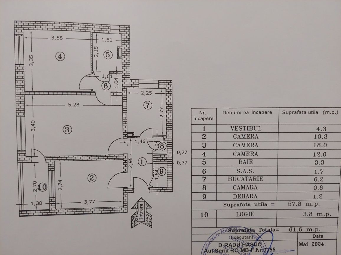 3 camere, etaj 3/4, parc IOR, metrou Nicolae Grigorescu / Titan