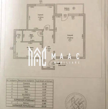 Apartament 2 Camere I 59 MPU I Decomandat I Balcon I Central