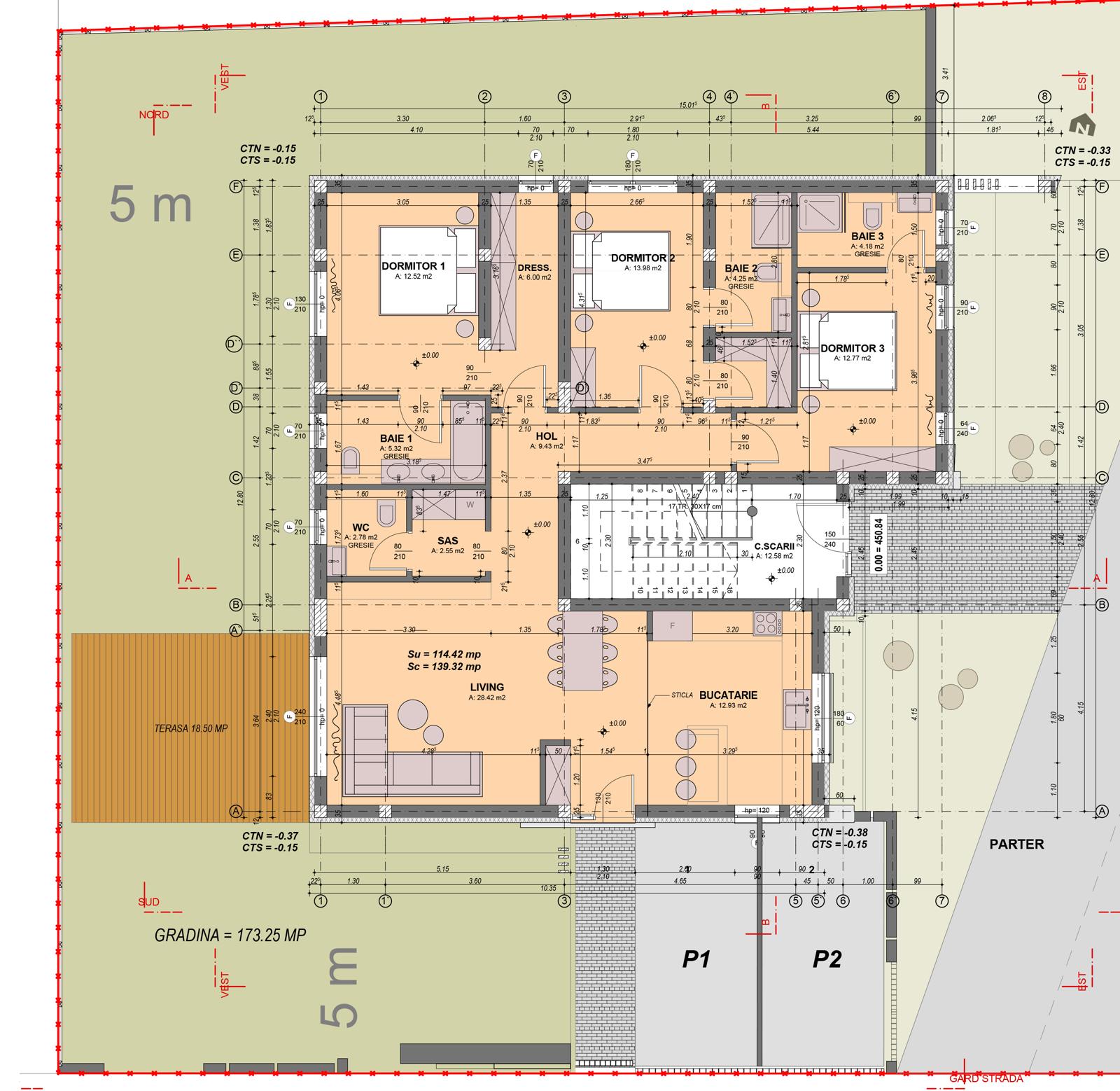 Edifiq 6 – Apartament cu 3 Dormitoare și Living Generos | Curte Privată de 200 mp – Spațiu, Lumină și Intimitate