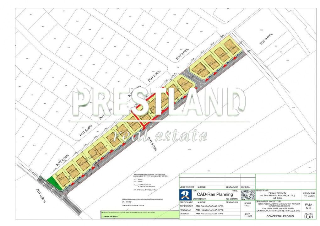 Teren intarvilan constructie casa, pretabil investție !!!