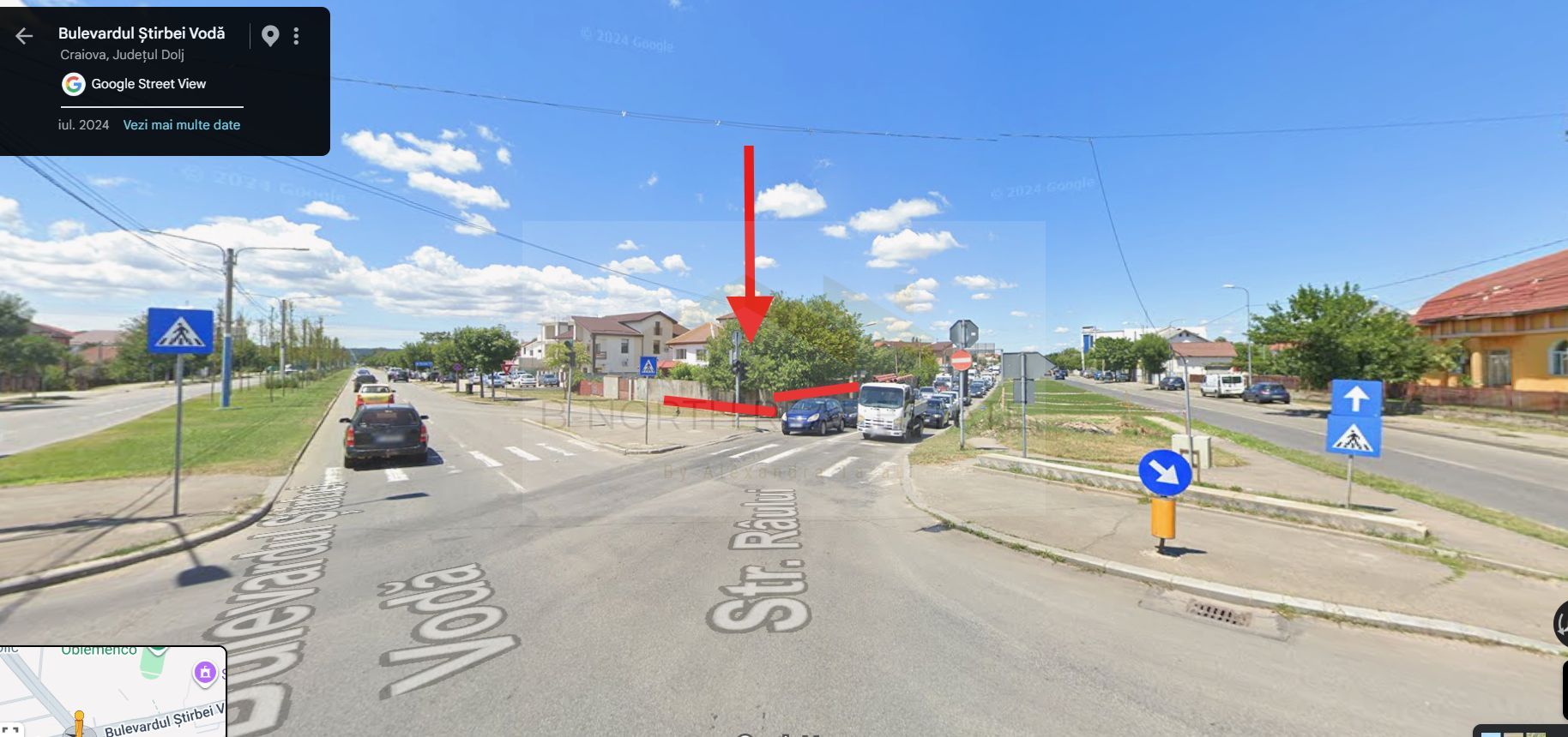Teren 500 mp , colț stradal, vizibilitate maximă, lângă stadion – Craiova