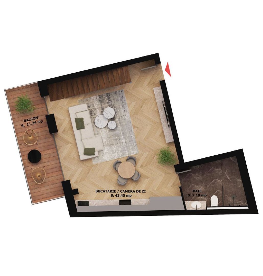 Apartament nou, 2 camere, 240 500 Euro. Comision 0.