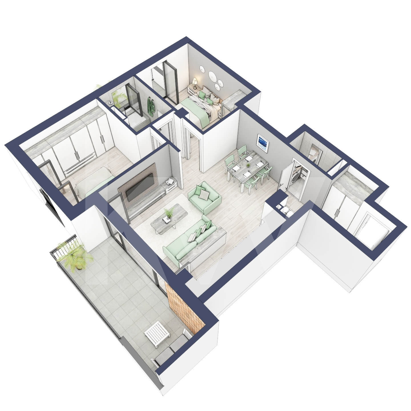 Apartament 3 camere, etaj 2, intabulare vara 2026