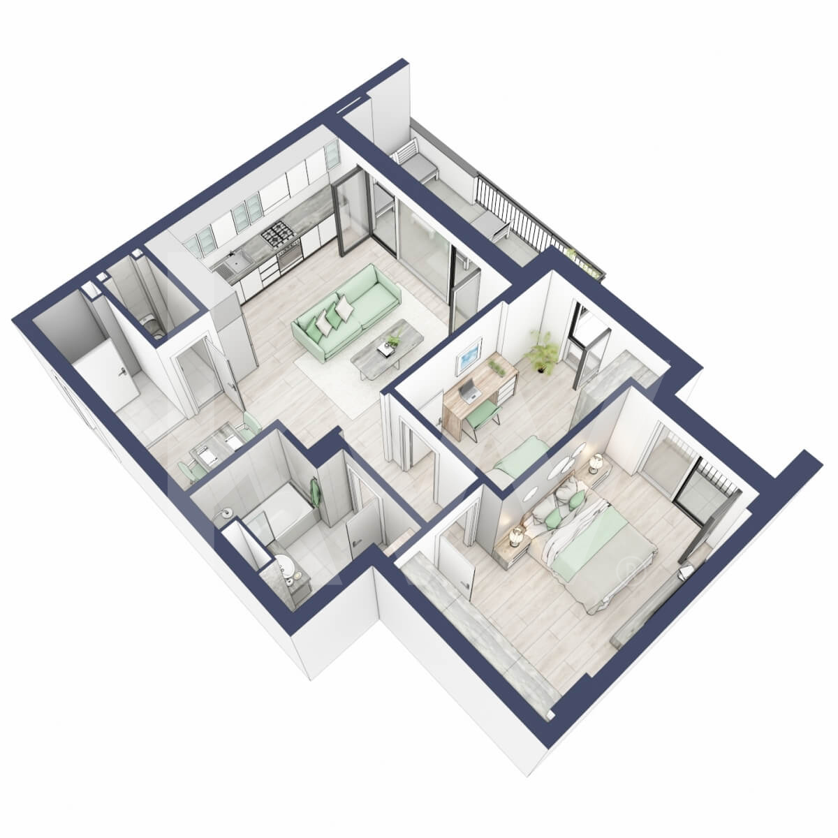 Apartament 3 camere, etaj 1, intabulare vara 2026
