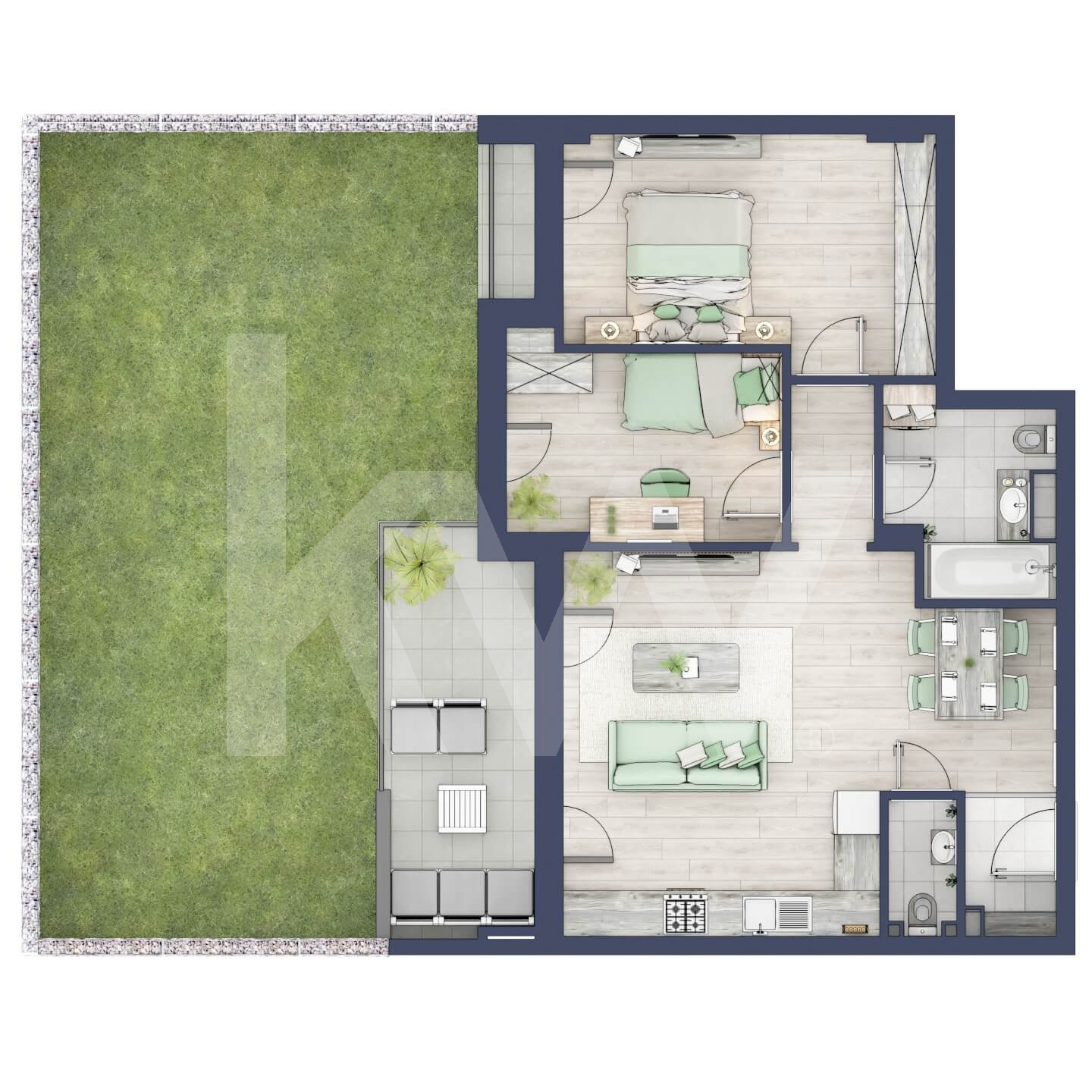 Apartament 3 camere, Parter, intabulare vara 2026