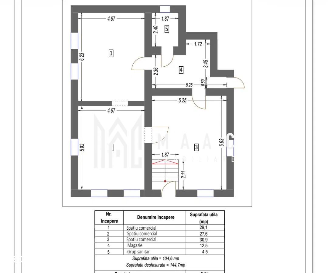 Spațiu comercial de închiriat | Piața Cibin, Sibiu | 105 mp utili