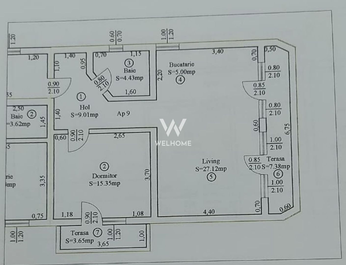 Apartament 2 camere, 61 mp, Turnisor Sibiu