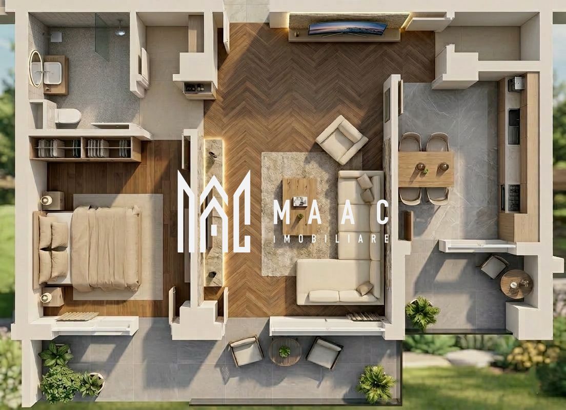 Apartament | 2 camere | 66,45 MPU | 2 Balcoane | Veterani
