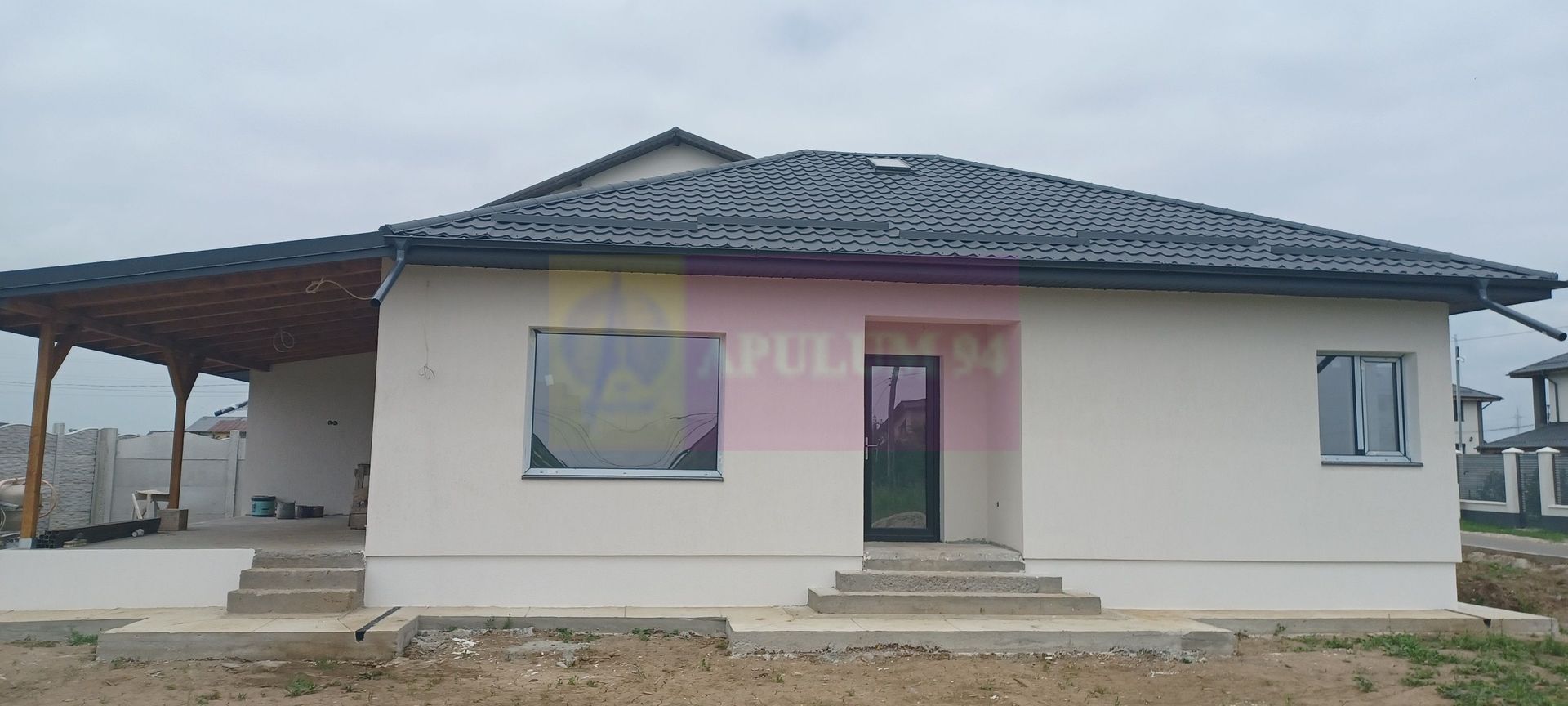 Săbăreni, casă nouă parter 137 mp, curte 400 mp