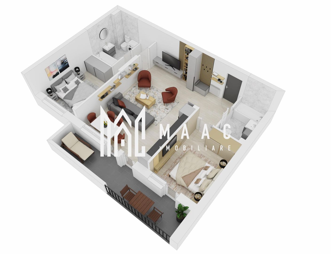 Apartament 3 camere I 64 mp I Sibiu I Doamna Stanca I 2 băi I balcon 10 mp