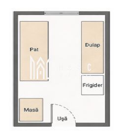 Cameră 11 mp | Baie comună | Etaj 4 | Disponibilă imediat | Cisnădie