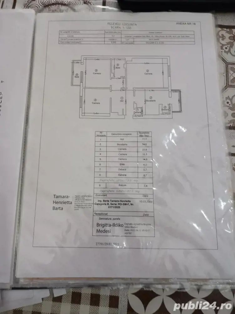 BRASADAS vinde ap 3 cam etaj 2/4 Carpati 2.