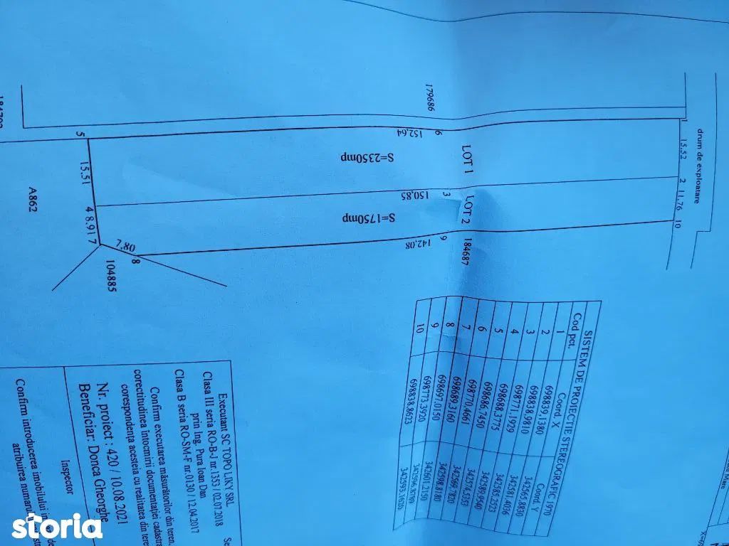 Ag EUROPA vinde teren extravilan langa cimitir pe Amatului.