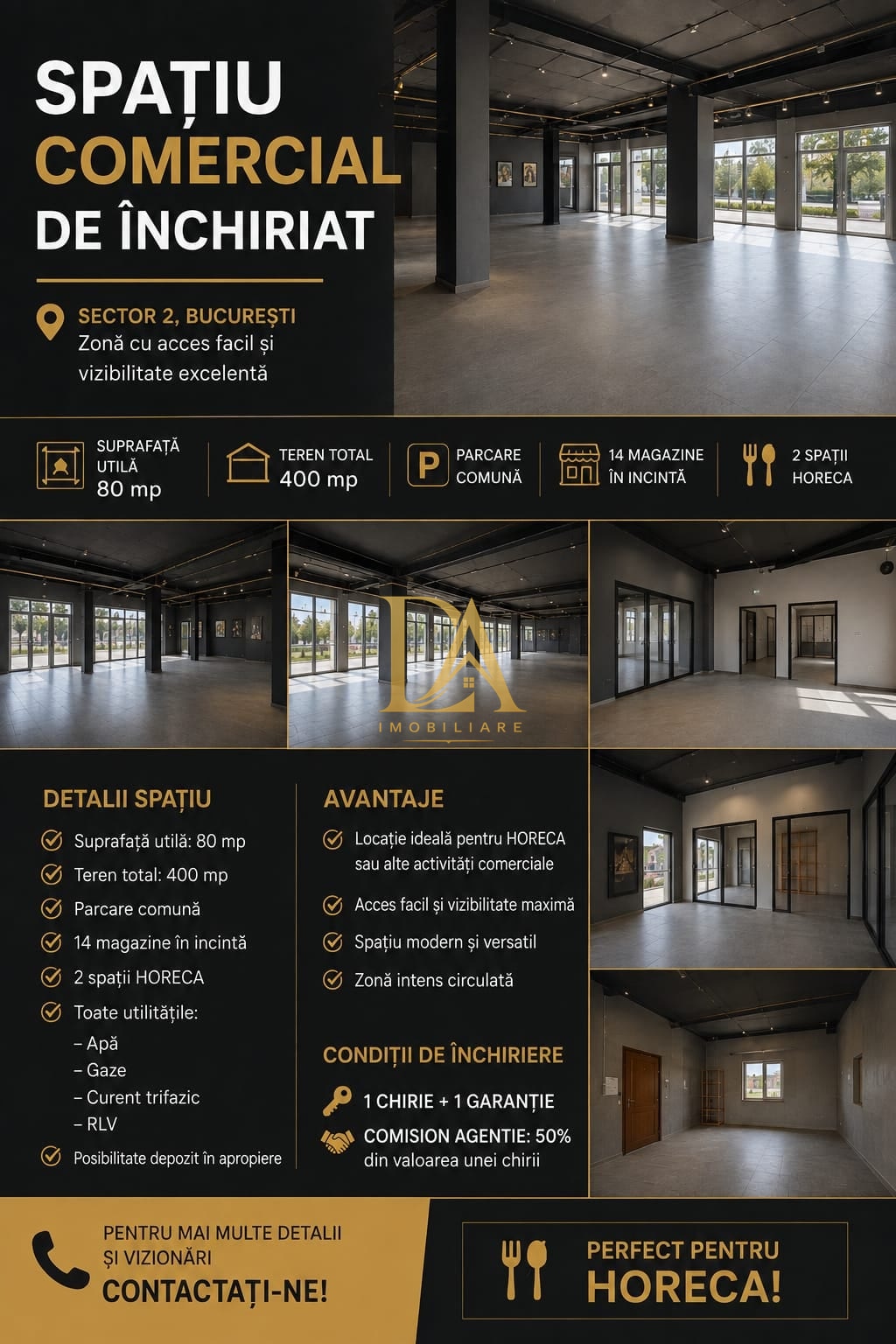 Spațiu comercial de închiriat Colentina  – ideal HORECA