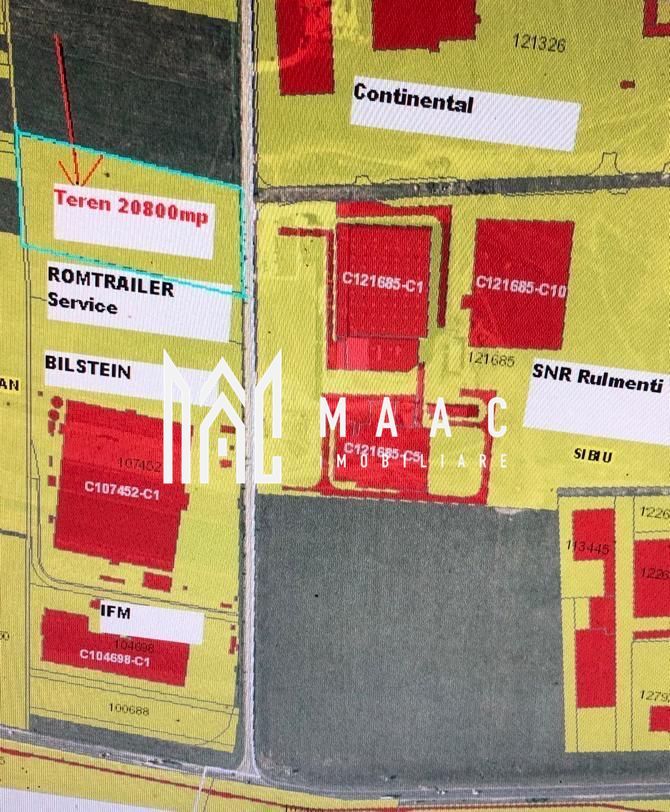 Teren intravilan 20.800 mp | Exterior Vest, Sibiu | deschidere 98 m
