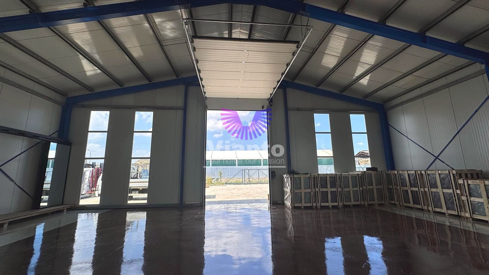 Hala industriala 600 mp si curte libera 700 mp, - Parcul Industrial Sura Mare