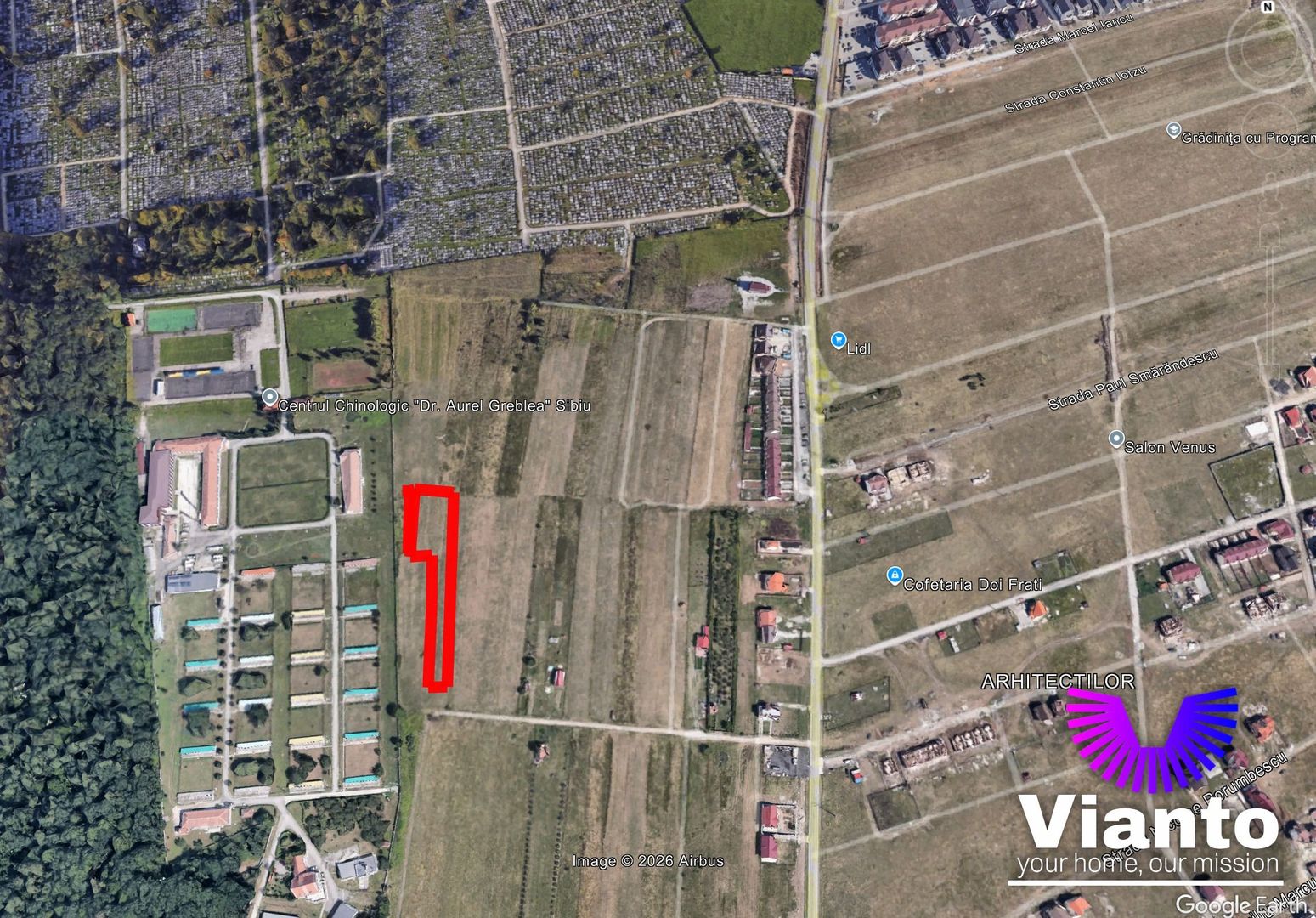 Teren Calea Cisnadiei 5160 mp | Puz in lucru pentru 8 locuinte unifamiliale