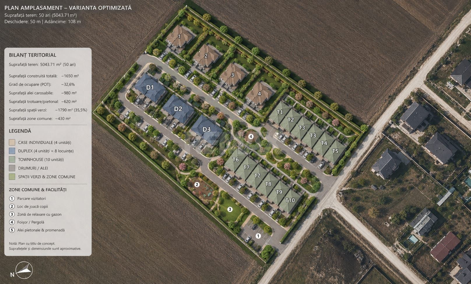 Teren pentru construcții în Grătiesti, Mun. Chișinău