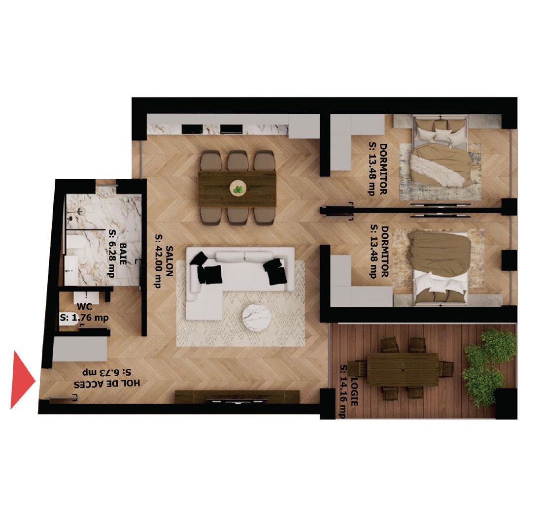 Apartament nou, 3 camere, 227 000 Euro. Comision 0.