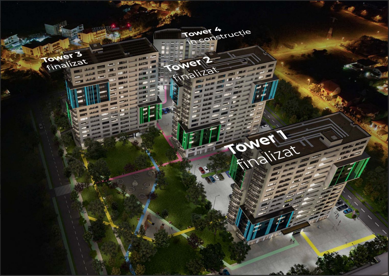 Apartament cu 2 camere in X-city Towers Direct de la dezvoltator