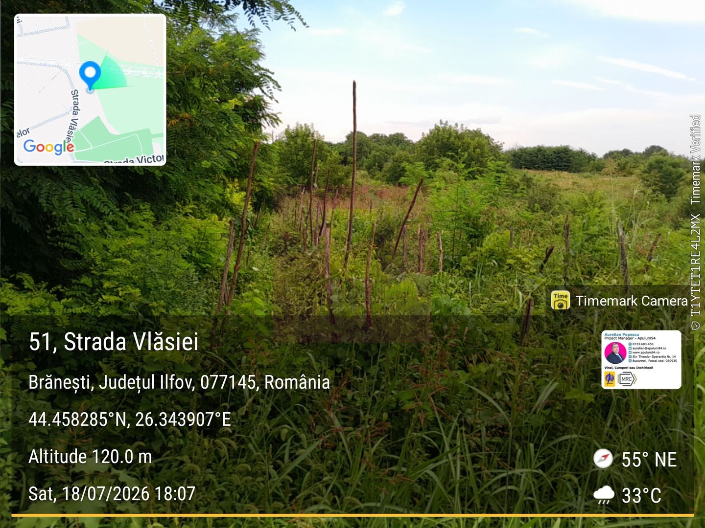 Branesti-teren 567 mp cu vie la pret ff bun / mp