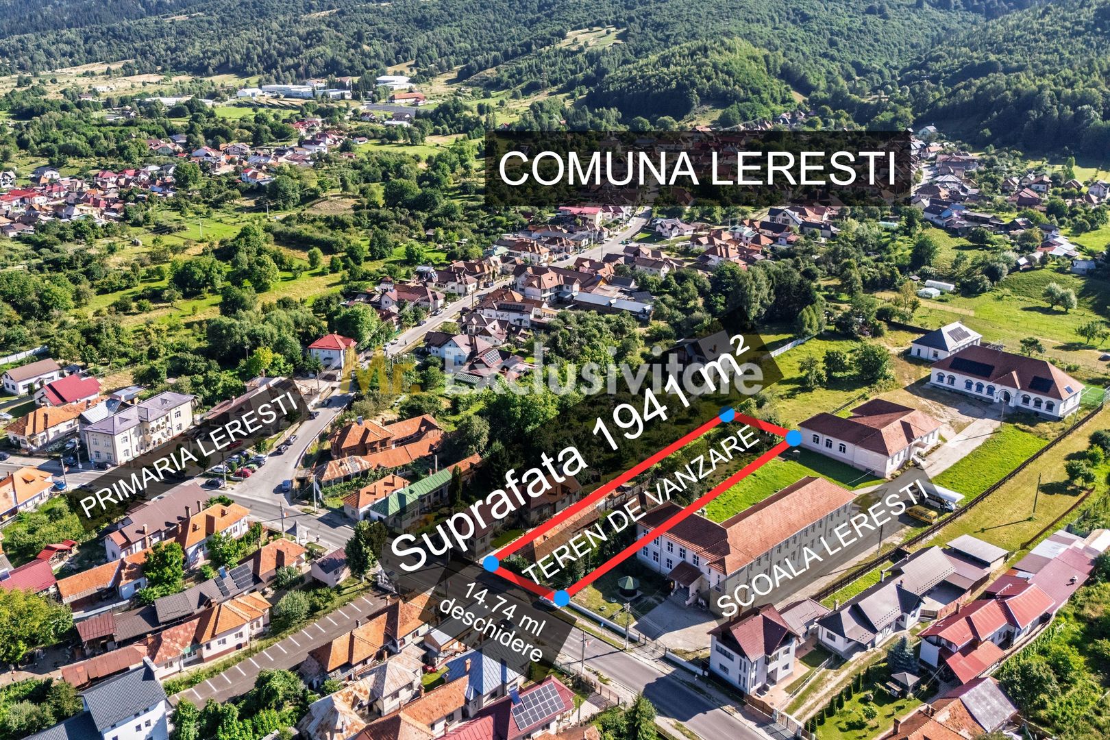 Teren cu potential exceptional 1941 mp– Centru Leresti | Campulung