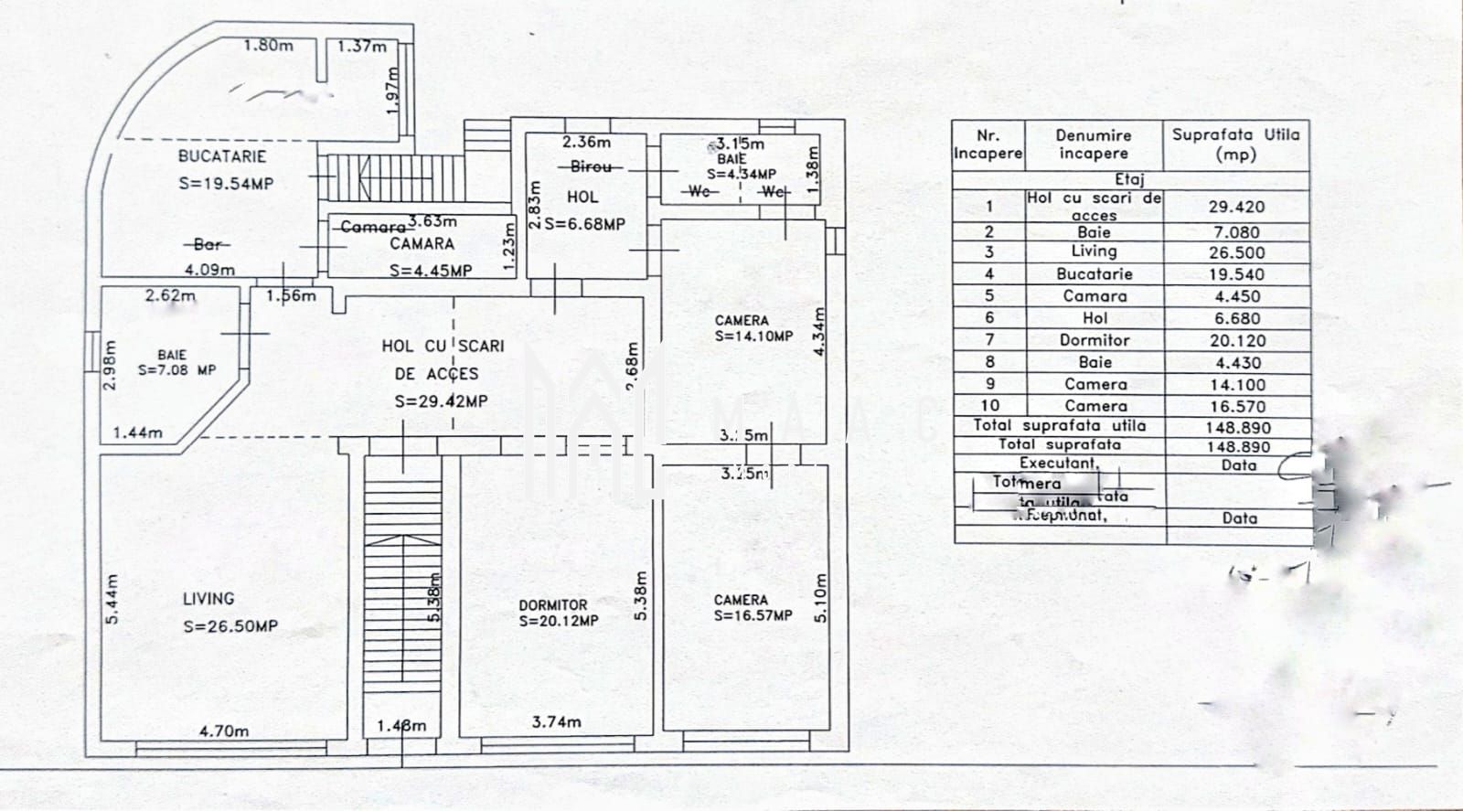 Apartament 4 camere de vânzare | Sibiu, Piața Cluj | intabulat