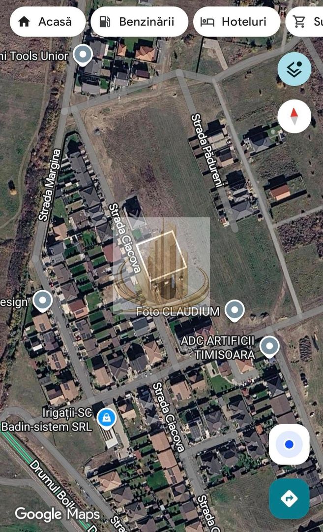 Teren 611 mp pentru duplex|2 fronturi|Toate utilitatile|Drumul Boilor