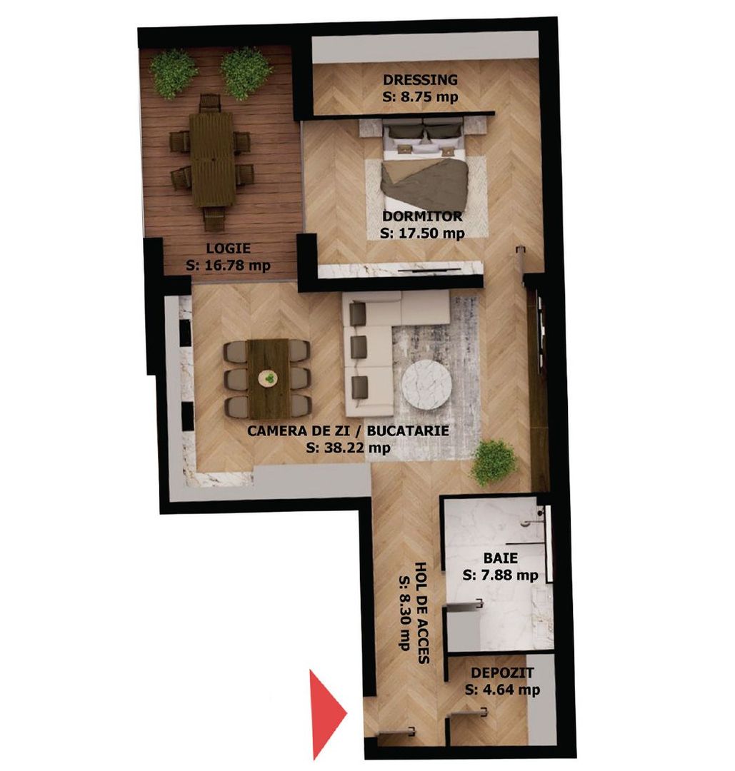 Apartament nou, 2 camere, 212 500 Euro. Comision 0.