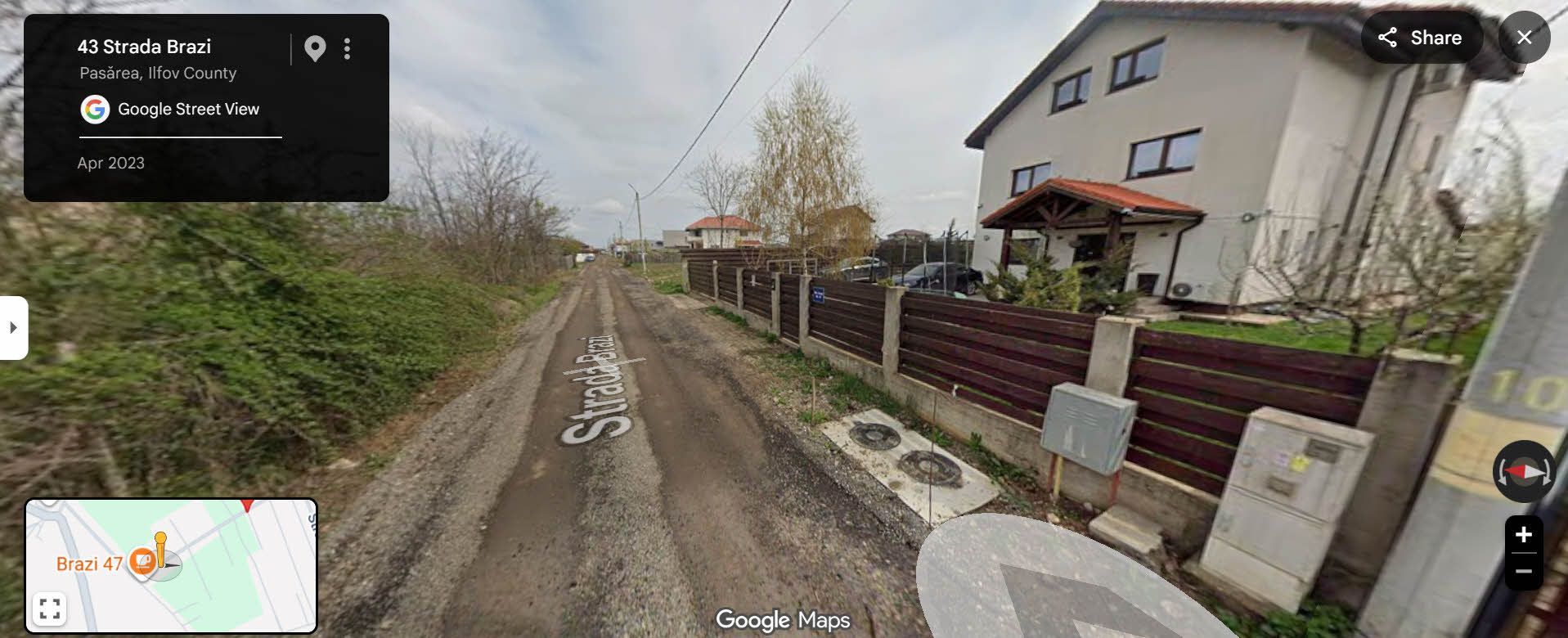 Vand teren intravilan in localitatea Branesti, 500mp