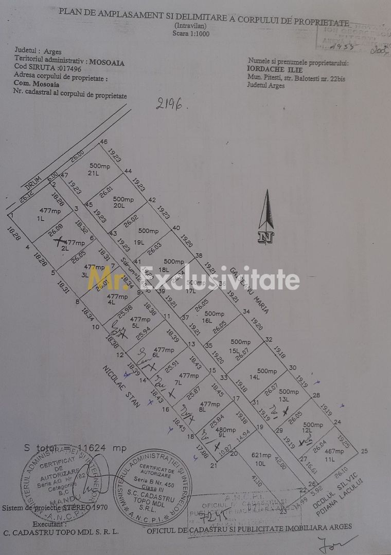 Parcele teren intravilan Mosoaia , str Piscul Priboi- Arges!
