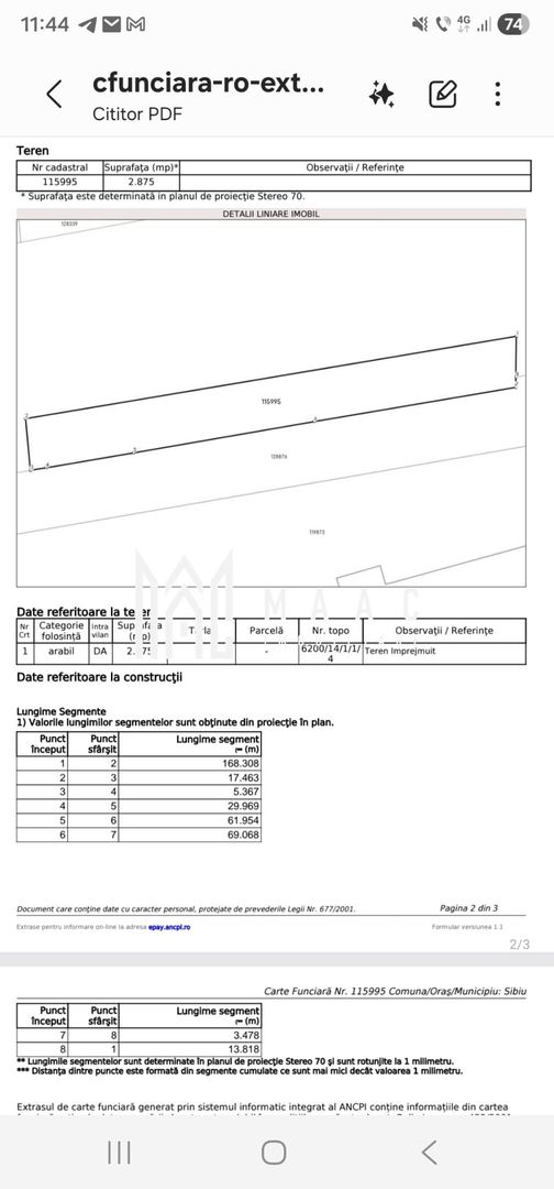 Teren intravilan 2.875 mp | Industrial Vest, Sibiu | 18 m