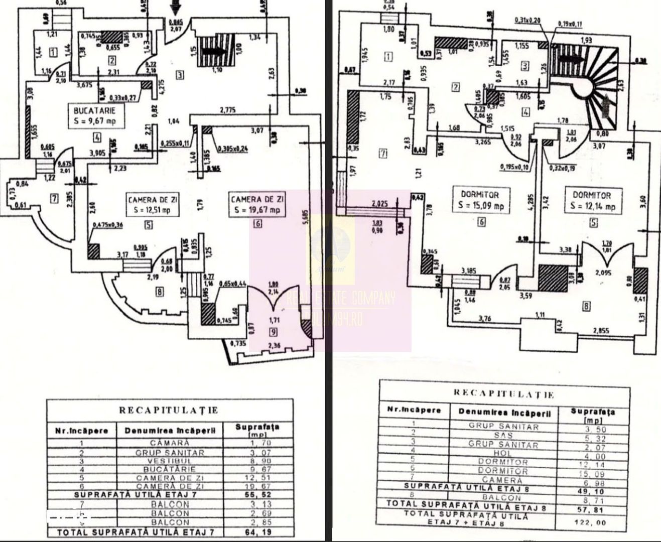 Vanzare duplex 4 camere Unirii-Splai