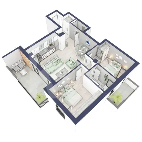 Apartament 3 camere, etaj 1, intabulare vara 2026