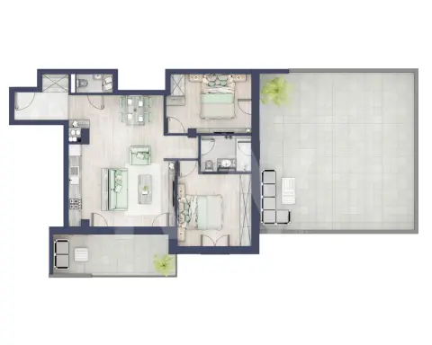 Apartament 3 camere, Parter, intabulare vara 2026