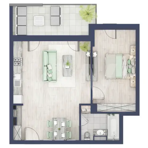 Apartament 2 camere, etaj 3