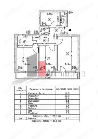 APARTAMENT 3 CAMERE LACUL TEI