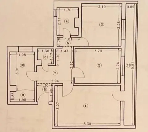 Apartament 3 camere sos. Giurgiului