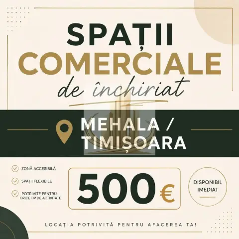 Spații Comerciale Mehala | 61 mp | 57 mp | 35 mp | SAD
