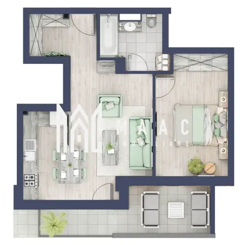 Apartament 2 camere | Terasa 9.5 mp | Turnisor