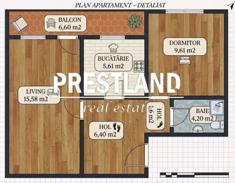 Apartament de 2 camere, decomandat, et .3 in aprpiere de Parcu Sub Arini!!