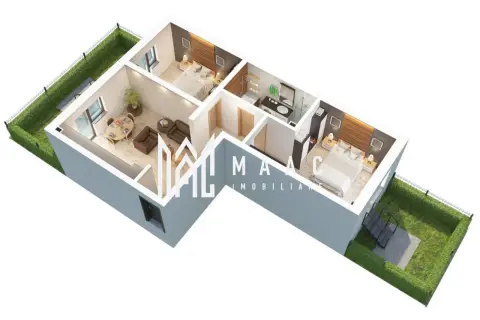 Apartament 3 camere Sibiu | Hipodrom 4 | 47 mp grădini, COMISION 0%