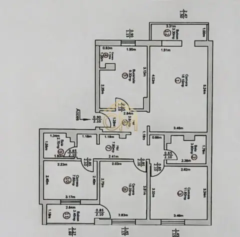 Apartament 4 Camere-2 Bai-2 Balcoane- Pivnita-80 MP