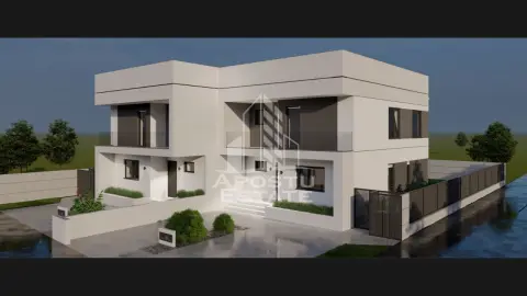 Teren 650 mp cu fundatie duplex, utilitati, Sacalaz.