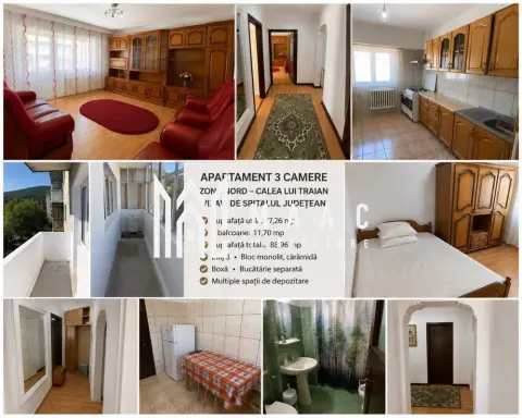 Apartament 3 camere de vânzare | Râmnicu Vâlcea, Nord | 78 mp